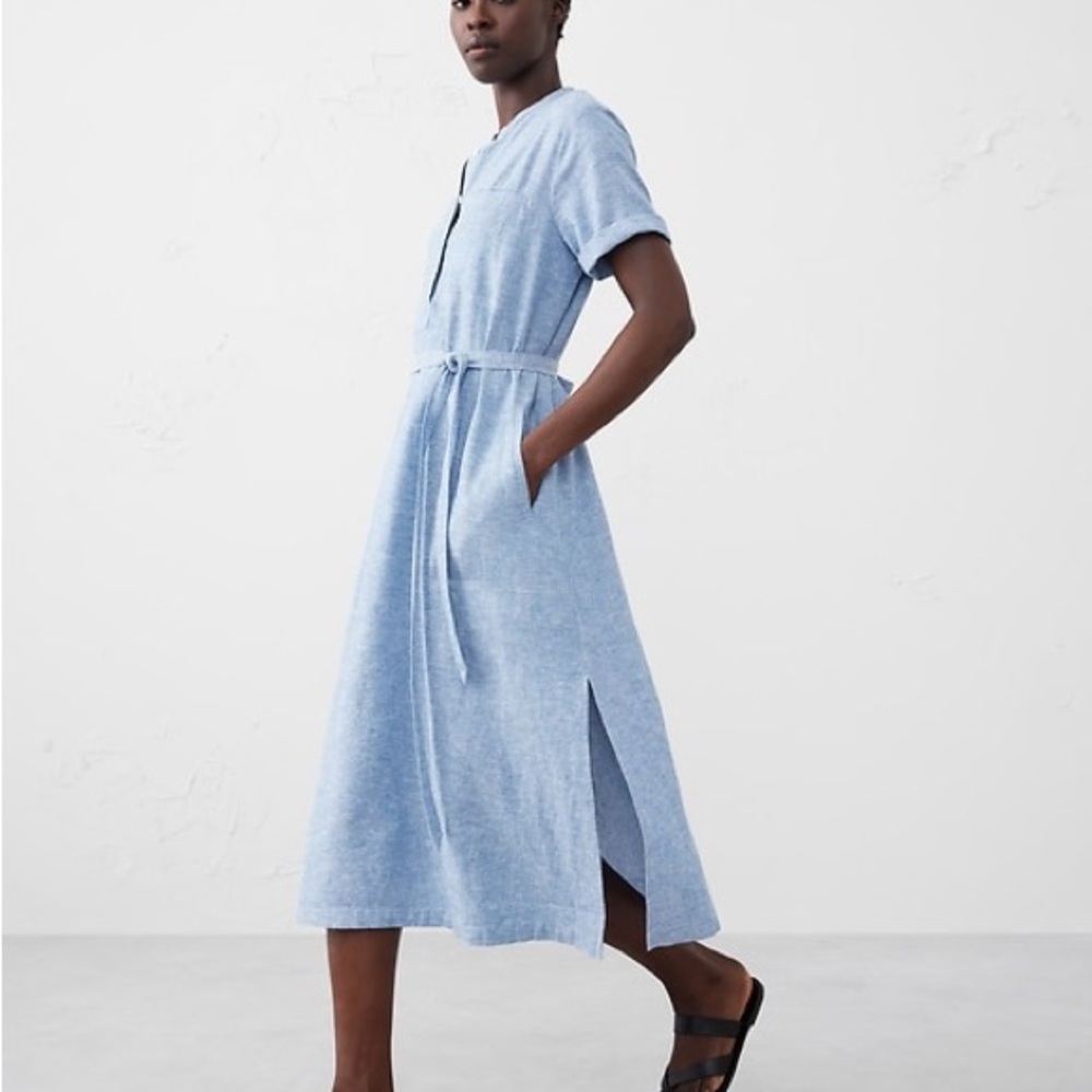 Banana Republic Light Blue Midi Dress